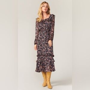 Greylin Liana Ruffled Midi Dress